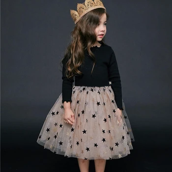 Vánoční Princezna Šaty Bavlněné Děti Šaty pro Dívky Oblečení Podzim 2019 Děti Svatební Party Oblečení Dítě Leace Šaty