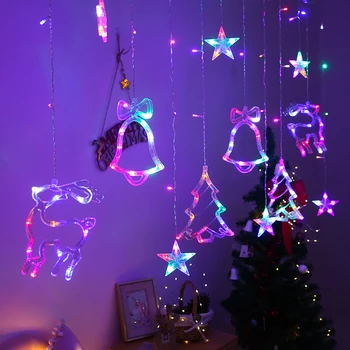 Vánoční osvětlení led 3,5 m Závěs světla garland star Zvony dekor pro domácí 220V Víla Světla Venkovní/Vnitřní Festival String Světla