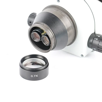 WD120 0,7 X Trinocular Stereo Mikroskop Pomocné Čočky Barlow Čočka 48mm Závit