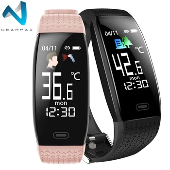 Wearpai T5 Smartwawtch Bluetooth Tělesné Teploty Fitness Band Call Reminder Krevní Tlak Smartwatch Zdraví, Barevný Displej