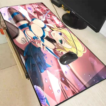 XGZ Velká Prsa Sexy Anime RGB Podložka pod Myš Gamer Big Mouse Mat Počítač Podložka pod myš, Led Podsvícení Povrch Mause Pad Klávesnice Stůl Mat