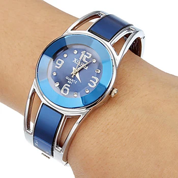 XINHUA Ženy hodinky módní elegantní náramek z nerezové oceli quartzové dámské hodinky, velké hodinky Mujer hodiny relogios reloj čas
