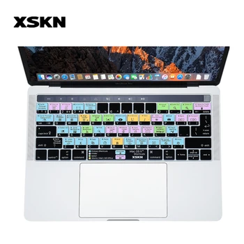 XSKN OS X Zkratky Klávesnice Kryt Skin pro Touchbar Macbook 13 15 inch A1706 A1707(2016 Vydání), Dárek Zdarma Touch Panel sticker