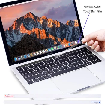 XSKN OS X Zkratky Klávesnice Kryt Skin pro Touchbar Macbook 13 15 inch A1706 A1707(2016 Vydání), Dárek Zdarma Touch Panel sticker