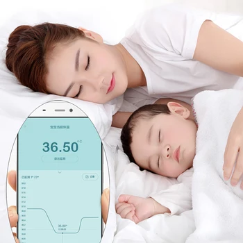 Xiaomi Youpin MiaoMiaoCe Digitální Dítě Chytrý Teploměr Alarm Vysoké Teploty Accrate Měření Konstantní Vzdálené Sledování