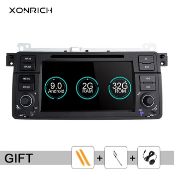 Xonrich Auto Multimediální Přehrávač 1 Din Android 9.0 Pro BMW E46 M3 318i/320/325/330/335 Rover 75 MG ZT Kupé Rádio, GPS Navigace, BT
