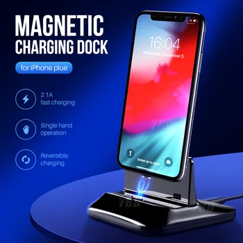 YBD Magnetické Desktop USB Nabíječka Dock Pro iPhone X XS MAX pro iphone 11 8/7 Nabíjecí Stanice Magnet Nabíječka