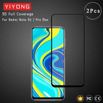 YIYONG 5D Plné Krycí Sklo Pro Xiaomi Redmi Note 9s 9 Pro Max 5G Tvrzeného Skla Screen Protector Pro Xiomi Poznámka 8 9 Pro 8T 9A 9C