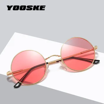 YOOSKE Polarizované sluneční Brýle Muži Kovové Malé Kolo Vintage Sluneční Brýle Retro John Lennon Brýle Ženy Značky Řidičské Brýle