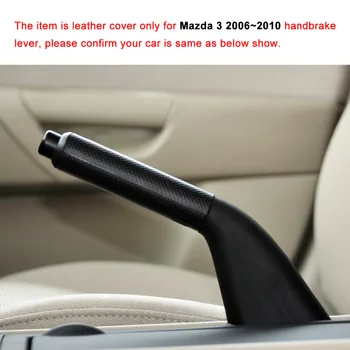 Yuji-Hong Auto ruční brzdy, Kryty Případě pro Mazda 3 2006~2010 Originální Kožený Kryt ruční brzdy Rukojeti Černá/Červená nit