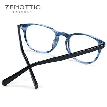 ZENOTTIC Dámské dioptrické Brýle Kolo Rám Acetát Krátkozrakost Čočky Optické Muži dioptrické Brýle Progresivní Brýle BT3024