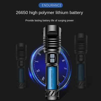ZHIYU nejvýkonnější LED Svítilna USB Nabíjecí LED Svítilna Použijte 26650 Baterie XHP50 Taktická Svítilna Ruční Svítilna pro Kempování