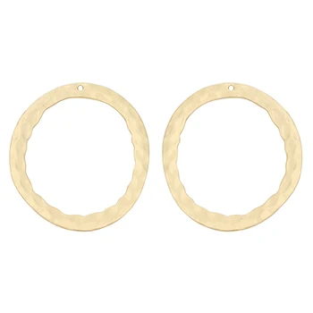 ZXZ 10ks Zlatý Tón Kované Duté Otevřený Kruh Kruh Kouzla pro DIY Šperky Zjištění