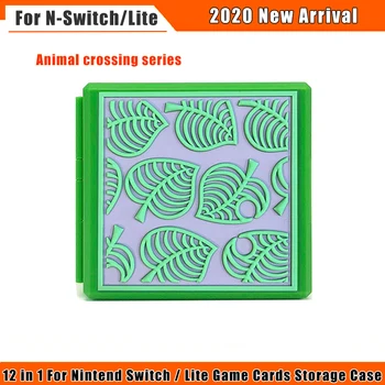 Zelená pro Nintend Spínač Lite Herní Karty, Pouzdro Přenosný 3D Vzor Box pro Nintendo Spínač Nintendoswitch Lite Příslušenstv