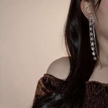 Zeojrlly Módní Ženy Vody Drop Klátit Náušnice Dlouhé Střapcem Elegantní Ženy Korejské Módní Šperky Pro Ženy