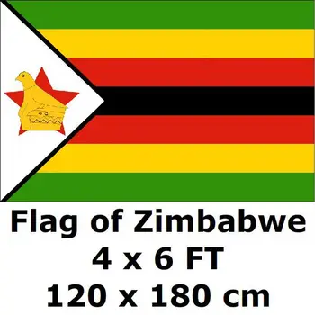 Zimbabwe Flag 120 x 180 cm 100D Polyester Velké Velké Zimbabwe Vlajky A Bannery, státní Vlajka Země Banner