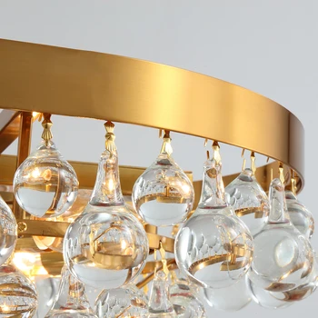 Zlatý obdélník kuchyně moderní lustr pro obývací pokoj jídelna kapičky vody crystal lampa villa hall store svítidla
