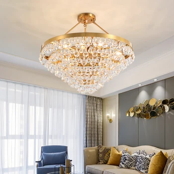Zlatý obdélník kuchyně moderní lustr pro obývací pokoj jídelna kapičky vody crystal lampa villa hall store svítidla