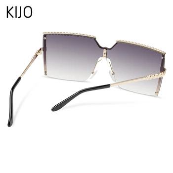 Značka Designer Nové Luxusní vintage Bezrámové Siamská sluneční Brýle Gradient Sluneční Brýle módní Větruodolný Brýle UV400