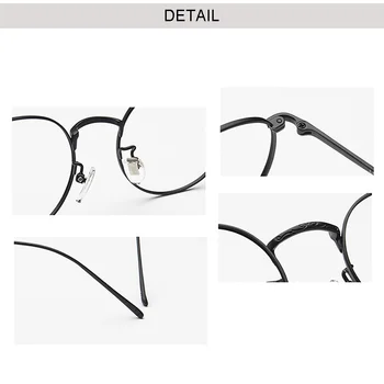 Čisté Titanové Brýle Rámy pro Muže, Ženy Kolo Značky Značkové Brýle Vintage Brýle Rám Retro Kruh Brýle Malá