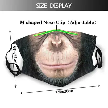 Šimpanz 2 Legrační Cool Tkanina Maska Šimpanz Zvíře Zoo Šimpanz Opice Pop Art Pop Tvář Kolektory Rty Ústa Styl, Který Virové