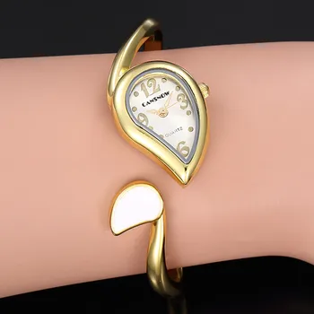 Ženy Hodinky Luxusní Náramek Srdce Tvar Wristwtach Gold Malý Ciferník z Nerezové Oceli Watchband Ležérní Hodiny zegarek damski