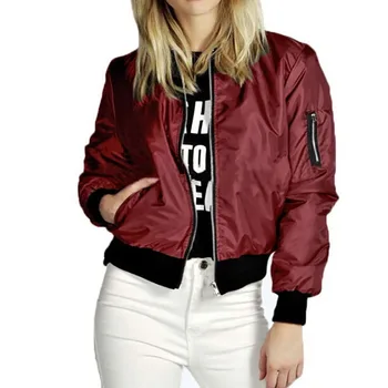 Ženy Plodin Bundy Retro Dámské Zip-Up Krátké Tenké Slim Bunda Kabáty Základní Ležérní Motorkářské Oblečení Dlouhý Rukáv 5XL Plus