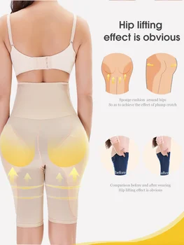 Ženy Sexy Spodní Prádlo Vysokým Pasem Spodní Prádlo Kalhotky Kalhotky Hip Zadek Podložky Shapewear Zadek Zadek Hip Enhancer 2 Houba Polstrované Falešný Zadek