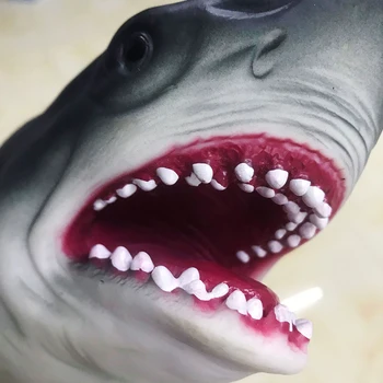 Žralok Maňáska TPR Zvířecí Hlavou Rukavice Obrázek Simulace Zvířata, Děti, Hračka, Model Strašit Roubík Halloween Vtipy děti Dárky